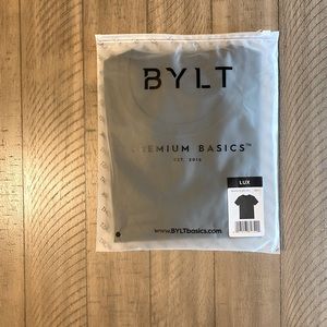 BYLT BASICA LUX BASIC CREW SPLIT HEM SIZE LARGE (FOREST GREEN)